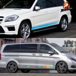 Car Accessories Auto Stylish Graphics Decal Styling Car Sides Stripe Sticker Vinyl For Mercedes Benz Vito V Class W447 V260